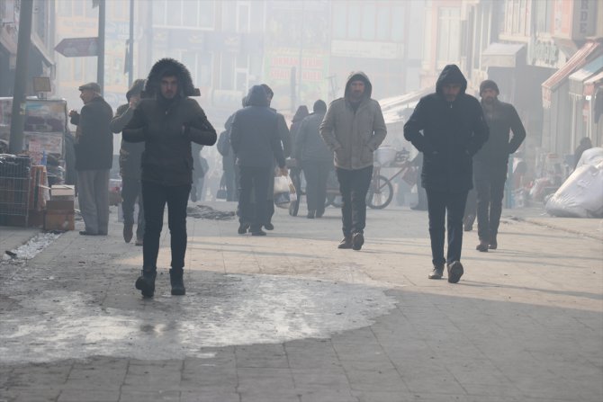 Erzurum ve Ağrı'da dondurucu soğuklar etkisini sürdürüyor