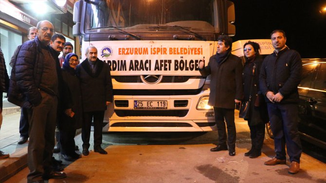 Erzurum'dan Elazığ ve Malatya'daki depremzedelere tır dolusu yardım malzemesi gönderildi
