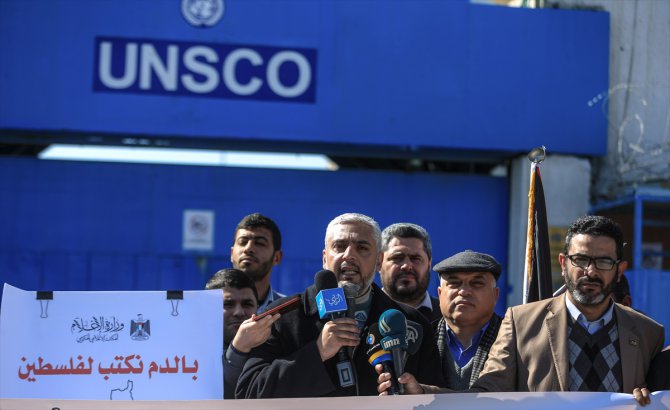 Gazze'de ABD'nin sözde barış planı protesto edildi