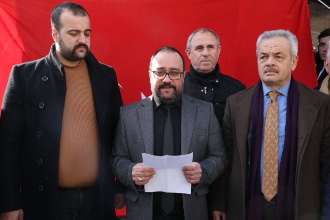 Kırklareli'nde, AP'da Türk bayrağı yırtan ırkçı Yunan milletvekiline tepki