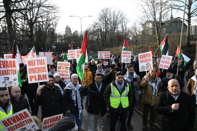 İsveç'te ABD'nin sözde Orta Doğu barış planı protesto edildi