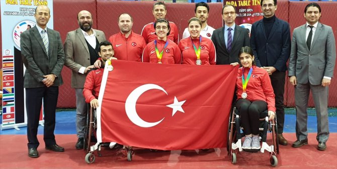 Paralimpik masa tenisçilerden Mısır'da 7 madalya