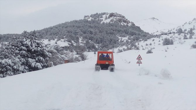Konya'da kar ve tipi nedeniyle mahsur kalan 3 kişi kurtarıldı