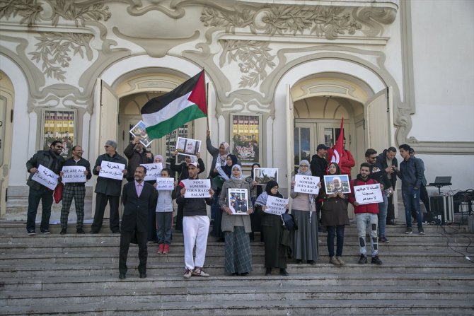 Tunus'ta Raid Salah'a destek gösterisi