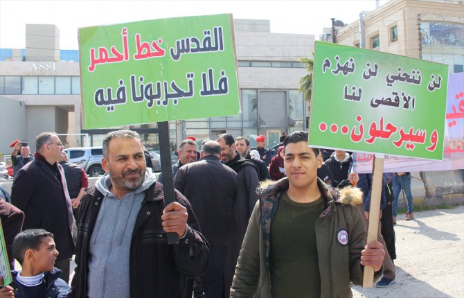 Ürdün'de sözde Ortadoğu barış planı protesto edildi