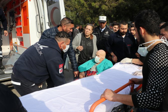 KKTC'li yetkililer Lefkoşa'da yangın çıkan hastanede incelemelerde bulundu