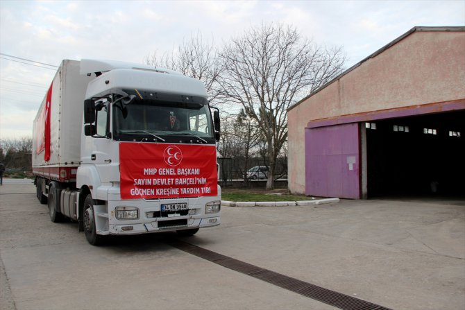 MHP'nin "göçmen kreşi" yardım tırı Edirne'ye ulaştı