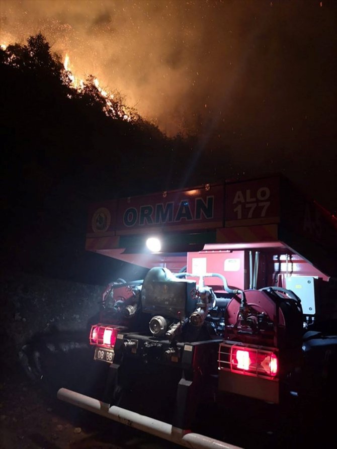 Artvin'deki orman yangınında 10 dönümlük alan zarar gördü