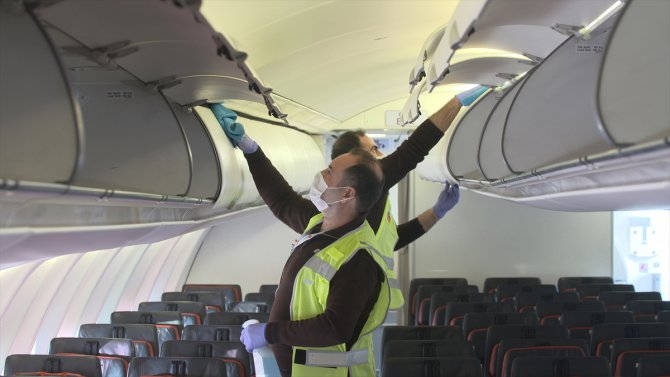 THY uçakları etkili yöntemlerle dezenfekte ediliyor