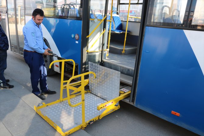 Engellilerin en yakın rampalı otobüse ulaşmasını sağlayan uygulama kullanımda