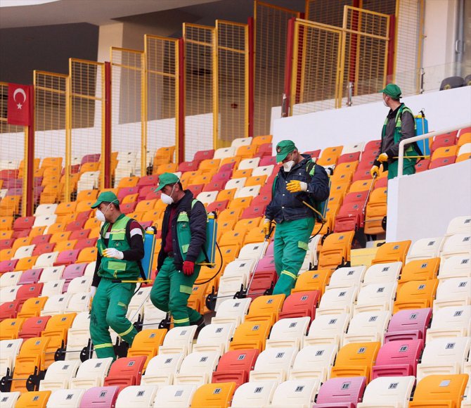 Yeni Malatya Stadyumu dezenfekte edildi