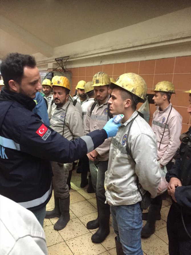 Zonguldak'ta maden ocağı koronavirüse karşı dezenfekte edildi