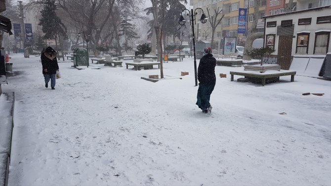 Kırşehir ve Niğde'de kar yağışı
