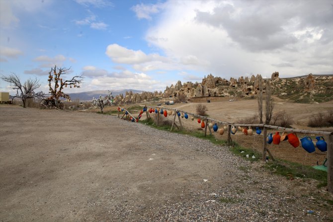 Kapadokya'daki turistik merkezlerde koronavirüs tedbirleri kapsamında sakinlik yaşanıyor