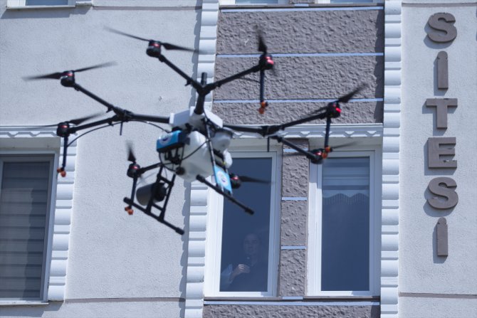 Edirne dronla havadan da dezenfekte ediliyor