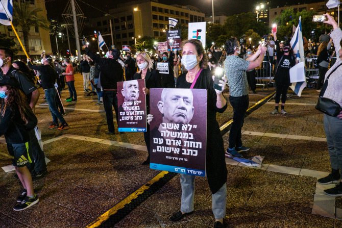 İsrail'de Kovid-19'a rağmen Netanyahu karşıtı gösteriler sürüyor