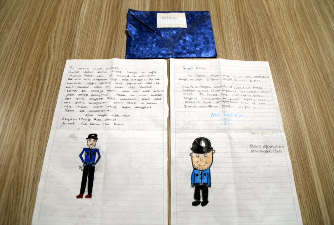 Sağlıkçı çiftin çocuklarından polisleri duygulandıran mektup