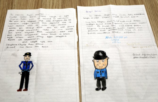 Sağlıkçı çiftin çocuklarından polisleri duygulandıran mektup
