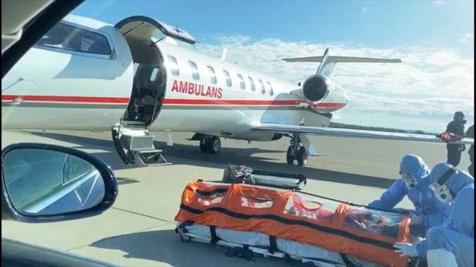 İsveç'teki Türk hasta ambulans uçakla Türkiye'ye gönderildi
