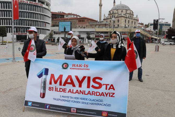Sakarya, Kocaeli, Bolu, Düzce ve Karabük'te Hak-İş'ten 1 Mayıs açıklaması