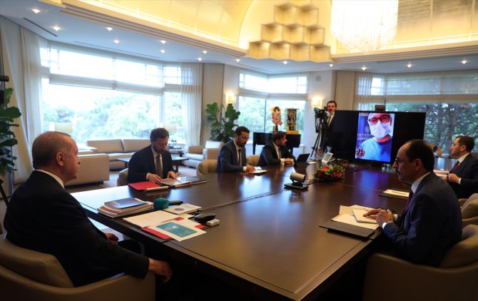 Cumhurbaşkanı Erdoğan, Cerrahpaşa Tıp Fakültesi'ne video konferansla bağlanarak hastalarla görüştü