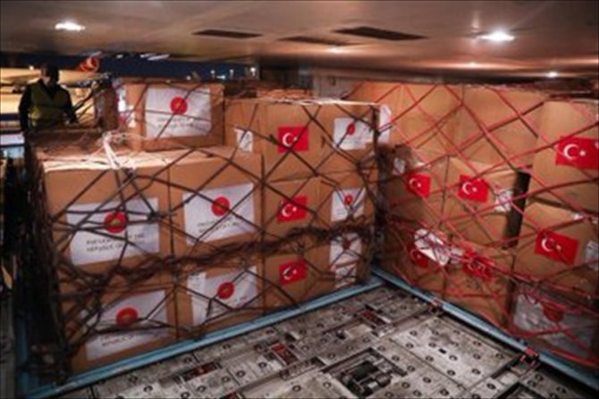 MSB: Kovid-19'la mücadelede kullanılacak tıbbi yardım malzemeleri Tunus'a gönderildi