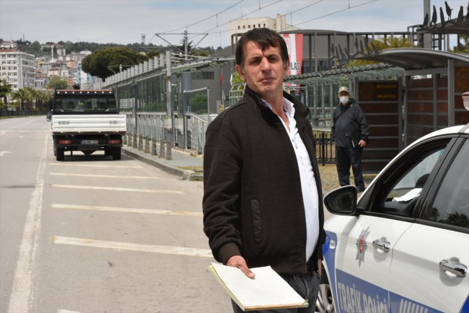 Samsun'da sokağa çıkma kısıtlamasına uymayan ve polise direnen sürücüye ceza