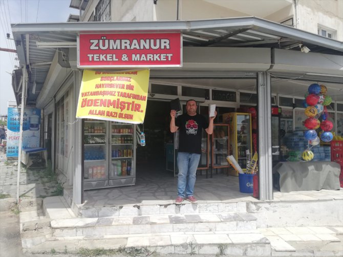İzmir'de gizli hayırsever veresiye defterindeki 13 bin 500 liralık borcu kapattı