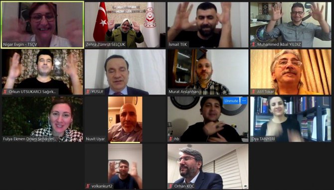 Bakan Selçuk, engelli sivil toplum örgütleri temsilcileriyle video konferansla görüştü: