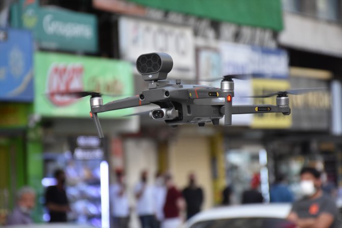 Gaziantep'te maske takmayanlar drone ile tespit ediliyor