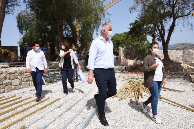 Kültür ve Turizm Bakanı Ersoy, Bodrum Kalesi'nde incelemelerde bulundu: