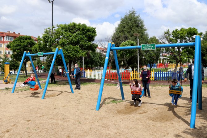Trakya'da 14 yaş altı çocuklar park ve yeşil alanlarda eğlendi