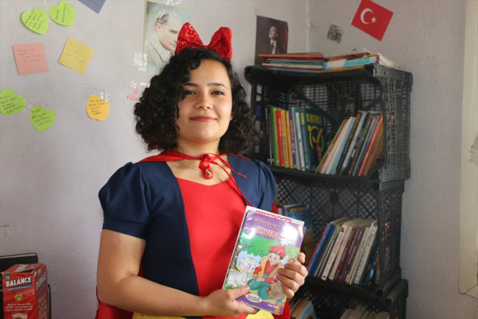 Kulalı "Pamuk Prenses"ten, çocuklara kitaplı ziyaret