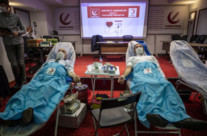 Yeniden Refah Partisinden Türk Kızılaya kan bağışı desteği