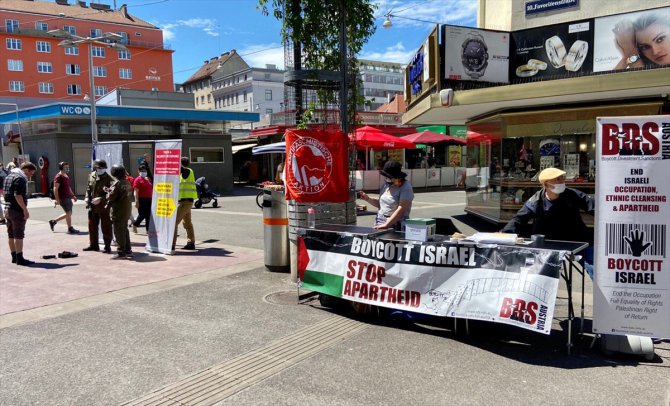 Avusturya'da İsrail karşıtı gösteri düzenlendi