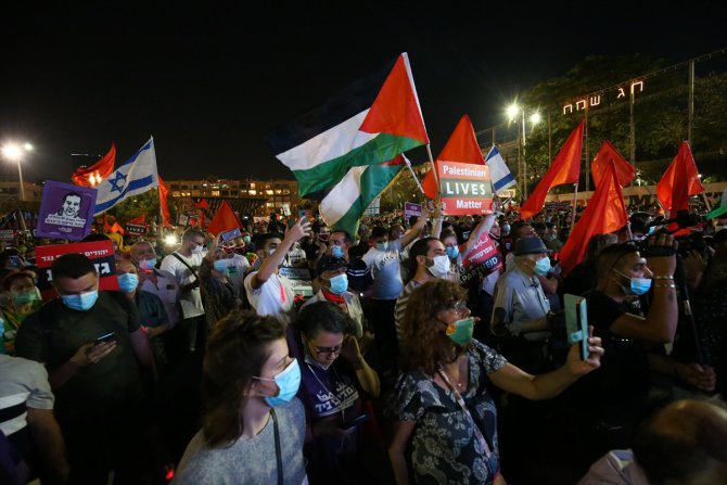 İsrail’in "ilhak" planı Tel Aviv’de protesto edildi