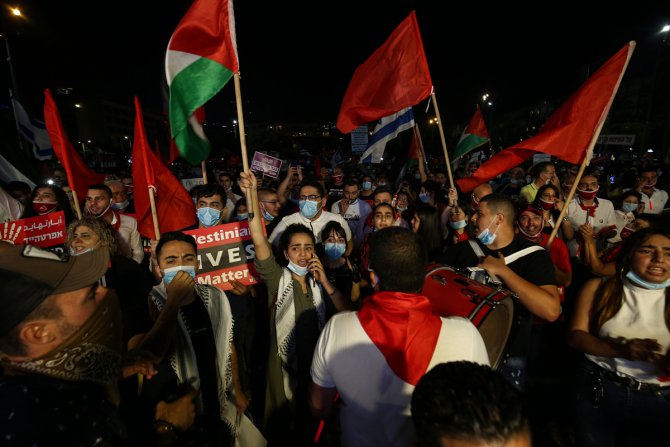 İsrail’in "ilhak" planı Tel Aviv’de protesto edildi