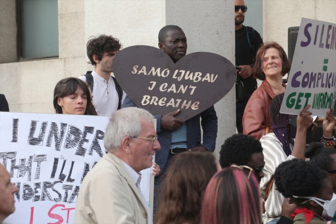 Hırvatistan'da ırkçılığa ve polis şiddetine karşı gösteri düzenlendi