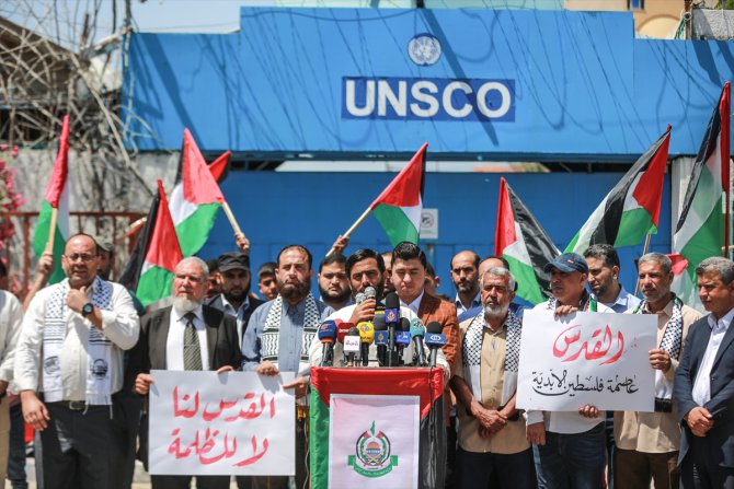 Gazzeliler 53. yılında Doğu Kudüs'teki İsrail işgalini protesto etti