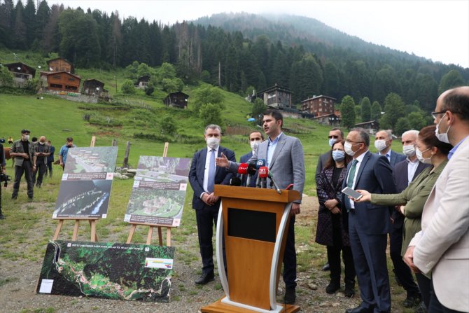Çevre ve Şehircilik Bakanı Murat Kurum, Ayder Yaylası'nda incelemelerde bulundu: