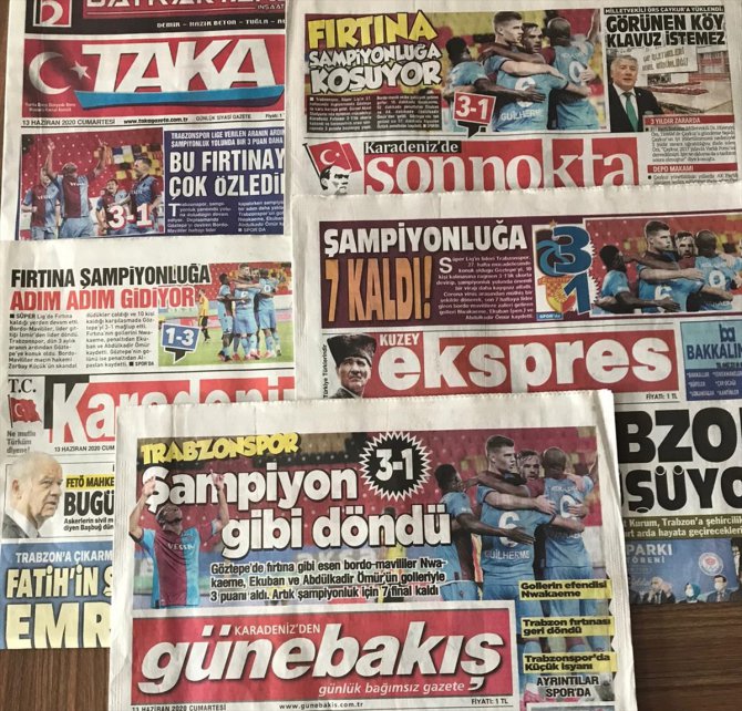 Trabzon yerel basınında Göztepe galibiyetinin yankıları