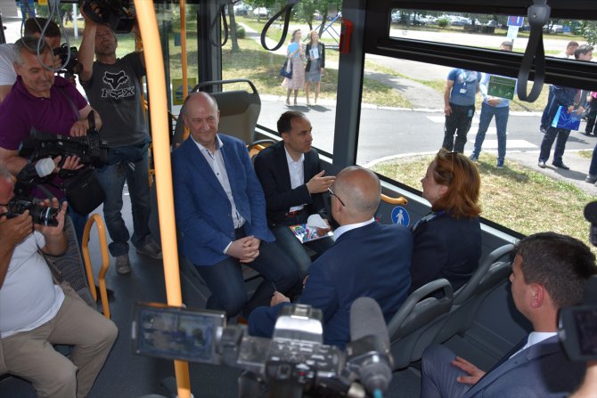 Sırbistan'da Türkiye'den satın alınan otobüsler hizmete başladı