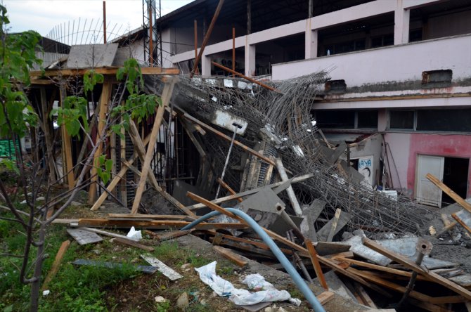Amasya'da inşaat halindeki bina çöktü: 4 yaralı
