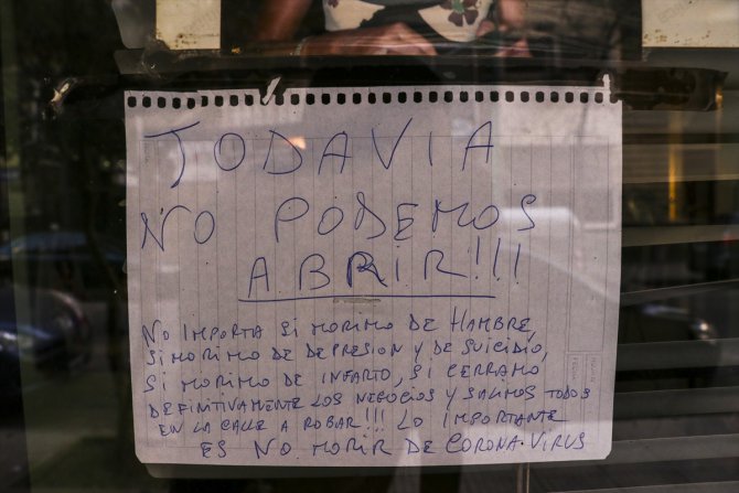 Arjantin'de Kovid-19 karantinası işletmelerin geleceğini tehdit ediyor
