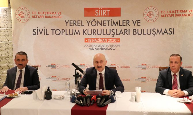 Bakan Karaismailoğlu Siirt'te STK temsilcileriyle bir araya geldi: