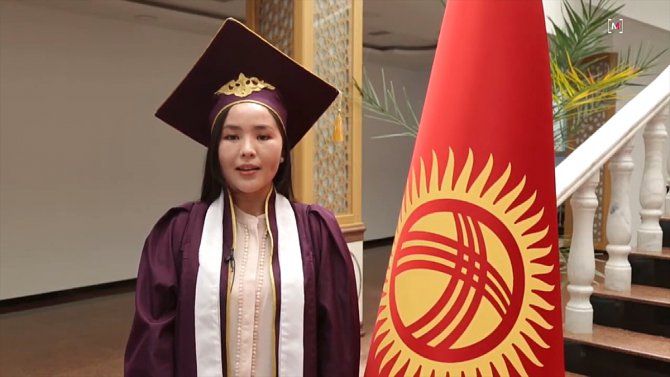Kırgızistan-Türkiye Manas Üniversitesinde online mezuniyet heyecanı