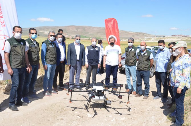 Kayseri'de süne ile mücadelede "drone" kullanıldı