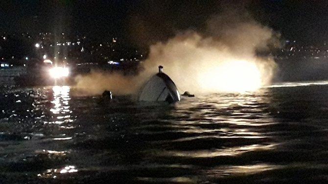 GÜNCELLEME-Bebek'te tekne yangını