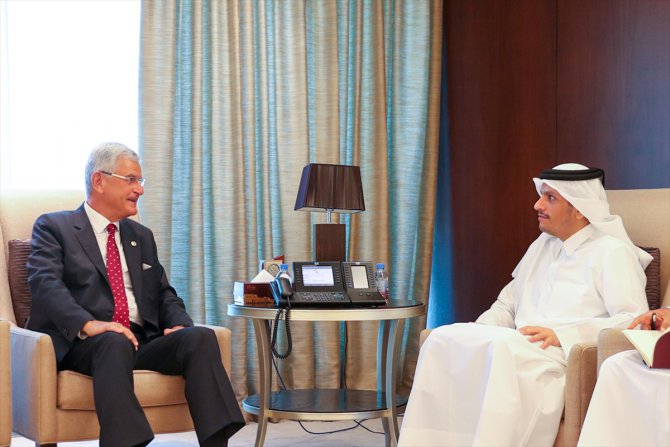 BM 75. Genel Kurul Başkanı Bozkır, Katar Emiri ile görüştü