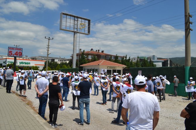 Öz Gıda İş Sendikasından iflası kabul edilen Yörsan'da çalışan işçilere destek